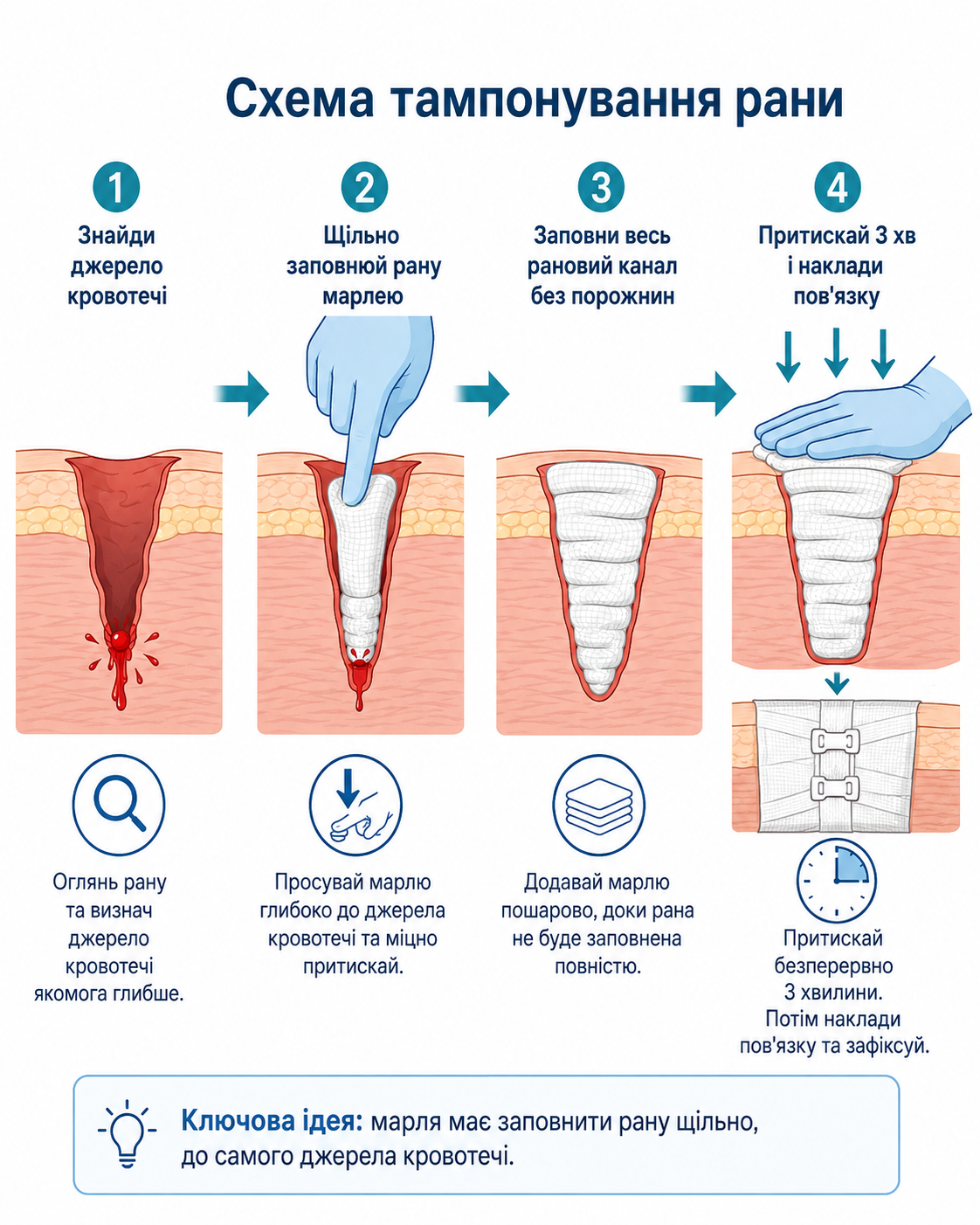 Tamponade and compression